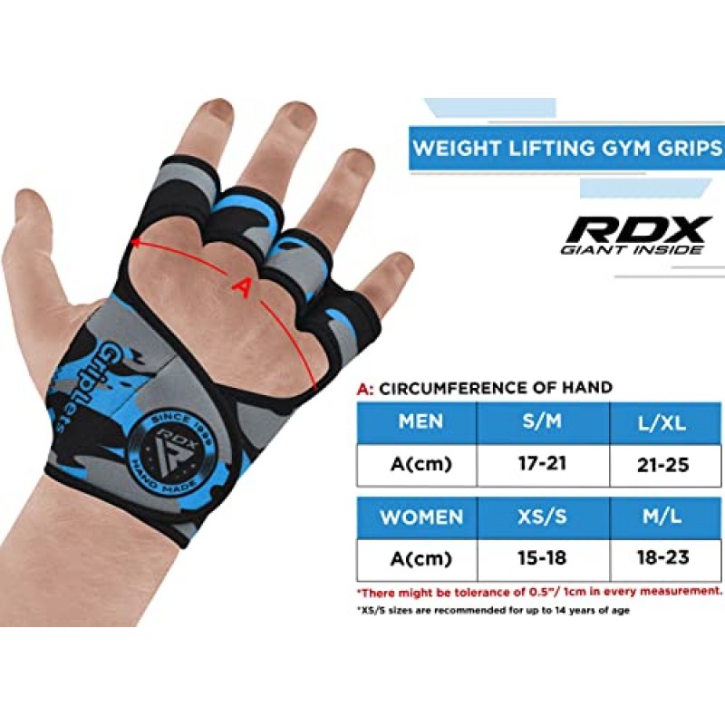RDX 역도 장갑 그립, 체육관 피트니스 운동, 미끄럼 방지 통풍 오픈 백 그리퍼, 근력 운동 HIIT 운동 데드리프트, 남성 여성 사이클링 조정 등산 매달린 풀업 체조