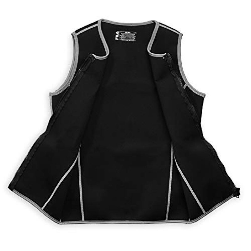 FILA 액세서리 남성용 사우나 조끼 - 네오프렌 운동복 지퍼 탱크탑 핫 슬리밍 바디 셰이퍼