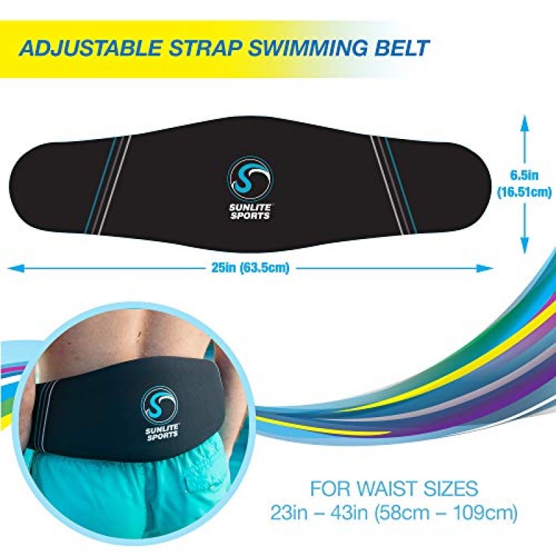 Sunlite Sports AquaFitness 디럭스 부양 수영 벨트 - 수영장용 수중 에어로빅 장비, 저충격 운동