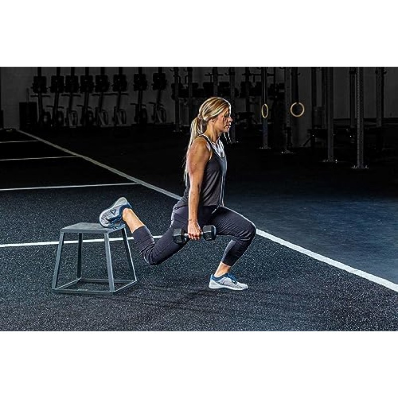 Rage Fitness Steel PlyoBox12-18-24-30인치 민첩성, 체력 및 컨디셔닝 근력 훈련을 위한 높은 미끄럼 방지 플라이오메트릭 점프박스(개별 판매)가정 및 체육관용 플라이오메트릭 플랫폼 스텝 업 박스 점프