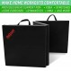 GoSports 2인치 두께 6피트 x 2피트 삼중 운동 피트니스 매트 - 운동, 요가, 스트레칭에 적합 블랙
