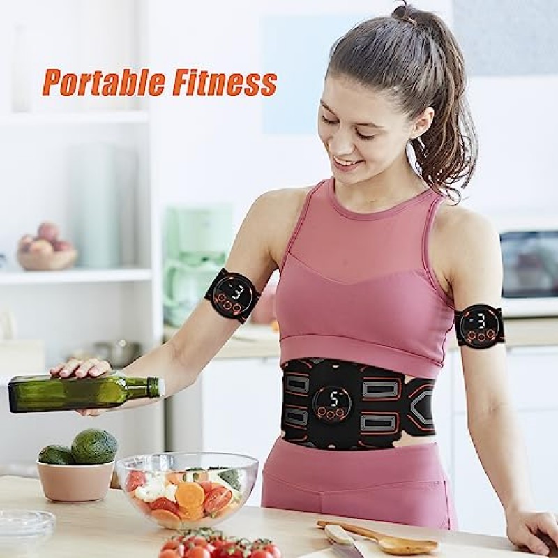 BLASET ABS 자극기, 복부 토닝 벨트 트레이너, Abs 운동 장비, 남성 및 여성을 위한 Ab 스포츠 운동 벨트 BFB-11