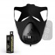 TRAININGMASK 트레이닝 마스크 3.0 운동 트레이닝 마스크 + 달리기, 사이클링, 운동용 스프레이 깨끗하고 통기성이 뛰어난 유산소 트레이닝 마스크, 블랙 마스크