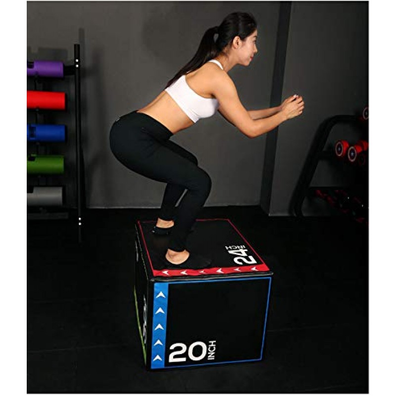 BalanceFrom 3 in 1 20인치 24인치 30인치 폼 플라이오메트릭 박스 점핑 운동 점핑 ​​트레이너, 16파운드 또는 60파운드, 다양한 색상 사용 가능