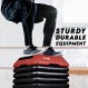 Yes4All 16"x16" 조정 가능한 하이 스텝 에어로빅 플랫폼(라이저 4개 포함), 높이 조정 가능 4"-6"-8"-10"-12" 홈 체육관 운동 피트니스 운동을 위한 스텝 에어로빅 플랫폼