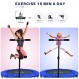 4ActiveU 40인치 접이식 미니 트램펄린(성인용) 어린이용 | 실내 및 실외 피트니스 리바운드 운동 3단계 높이 조절이 가능한 트램펄린 | 심장강화 트레이너 최대 부하 265lbs 업그레이드