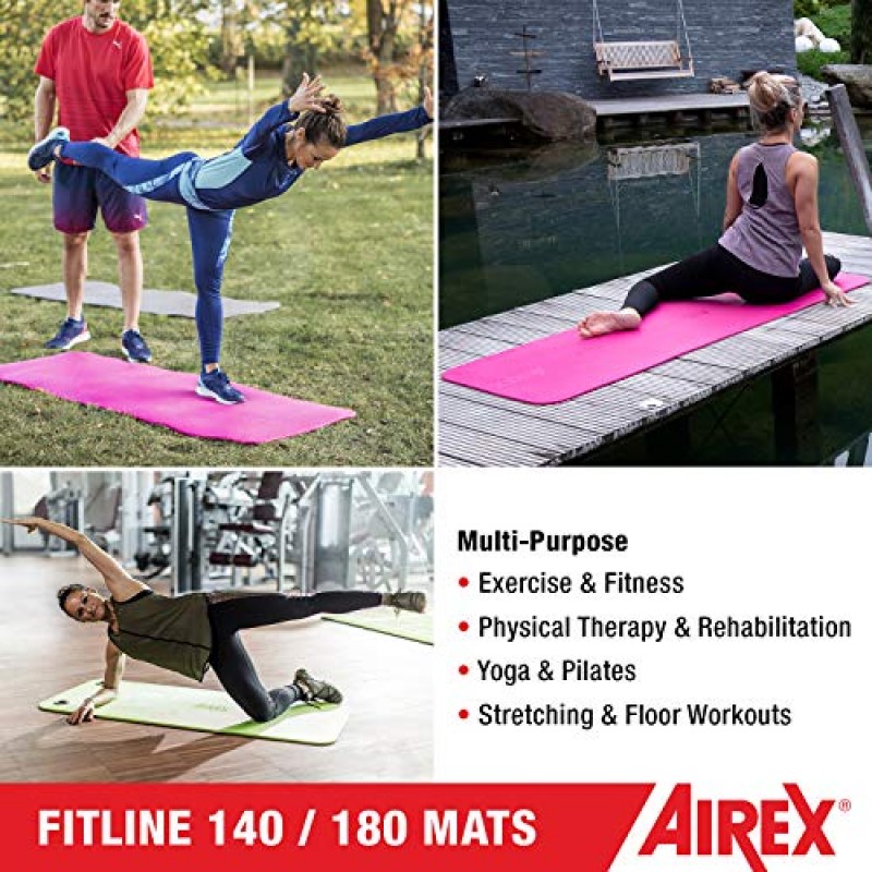 AIREX Fitline 피트니스 매트, 180, 차콜