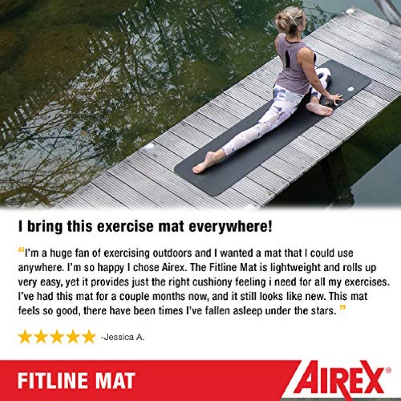 AIREX Fitline 피트니스 매트, 180, 차콜