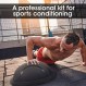 Yes4All 880LBS 프리미엄 하프 볼 밸런스 트레이너, 안정성 볼, 하프 요가 볼, 운동용 필라테스 볼 및 저항 밴드 콤보, 홈 체육관, 전신 운동