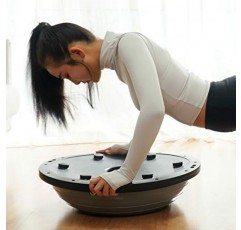 좋은 C 하프 볼, 밸런스 볼, 운동 운동 트레이너, 저항 밴드 포함, 보너스 풋 펌프가 포함된 근력 피트니스 요가