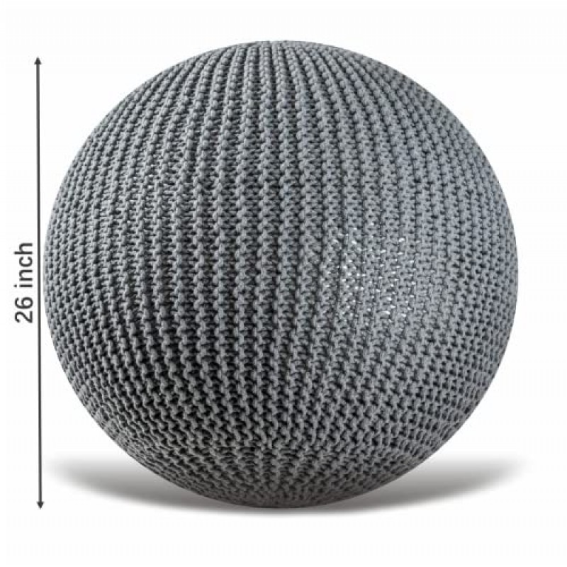ART 솔방울 요가볼 크로셰 의자 커버, 운동볼 크로셰 커버 - 55cm 및 65cm용 탄생 볼, 안정성 볼, 피트니스 볼, 밸런스 볼, 운동 볼 커버, 사무실 의자용 수제 크로셰 커버