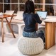 ART 솔방울 요가볼 크로셰 의자 커버, 운동볼 크로셰 커버 - 55cm 및 65cm용 탄생 볼, 안정성 볼, 피트니스 볼, 밸런스 볼, 운동 볼 커버, 사무실 의자용 수제 크로셰 커버