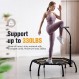 Zupapa Silent Mini Fitness Trampoline – 성인용 실내 리바운더 – 최고의 도시 심장 강화 피트니스 운동 트레이너 – 최대 제한 330lbs