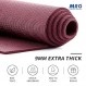 프리미엄 대형 요가 매트 72"x 48"x 9mm, 자유롭게 움직일 수 있음, 미끄럼 방지, 홈 체육관 운동을 위한 매우 넓고 두꺼운 운동 매트, 높은 탄력성, 남성 및 여성 피트니스를 위한 매우 편안한 빅 매트, 친환경, 맨발 온리, 블랙