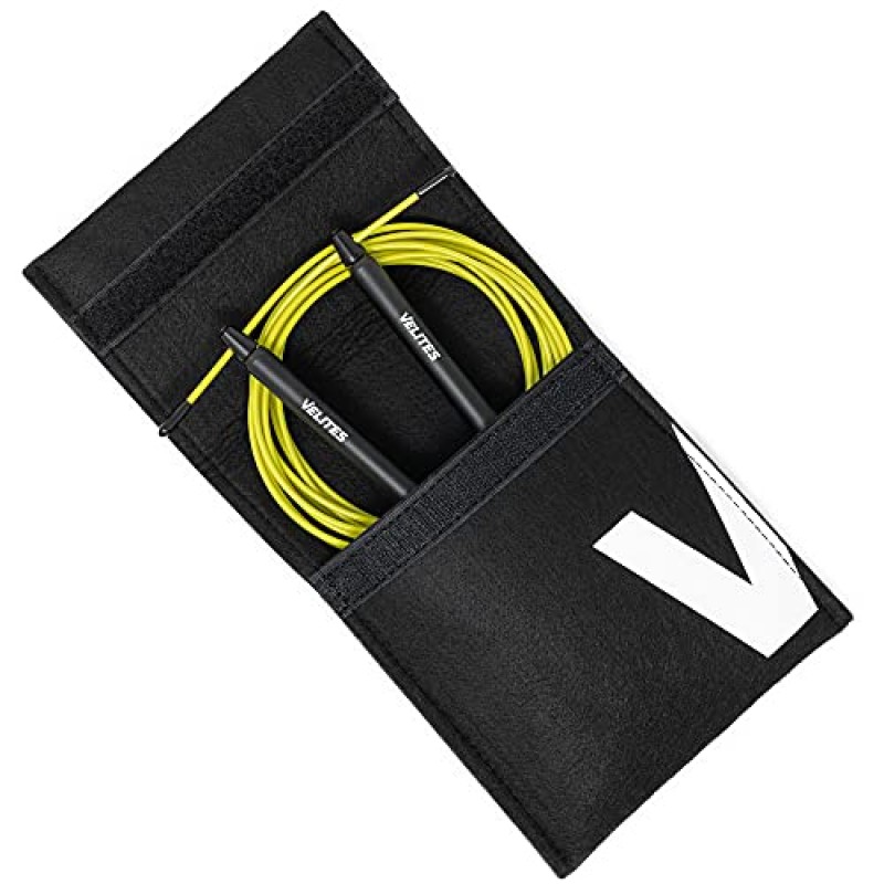 Crosstraining, Boxing 및 Fitness Fire 2.0용 Velites Ballasted Jump Rope - 더블 점프에 적합 | 알루미늄 스피드 로프(밸러스트는 포함되어 있지 않음)