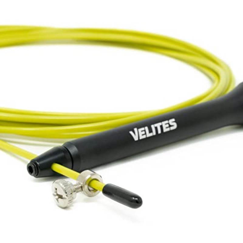 Crosstraining, Boxing 및 Fitness Fire 2.0용 Velites Ballasted Jump Rope - 더블 점프에 적합 | 알루미늄 스피드 로프(밸러스트는 포함되어 있지 않음)