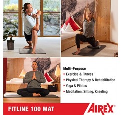 AIREX Fitline 100 프리미엄 운동 매트 - 재활, 근력 운동, 수중 에어로빅, 운동, 피트니스, 홈 트레이닝을 위한 홈 운동 매트 39