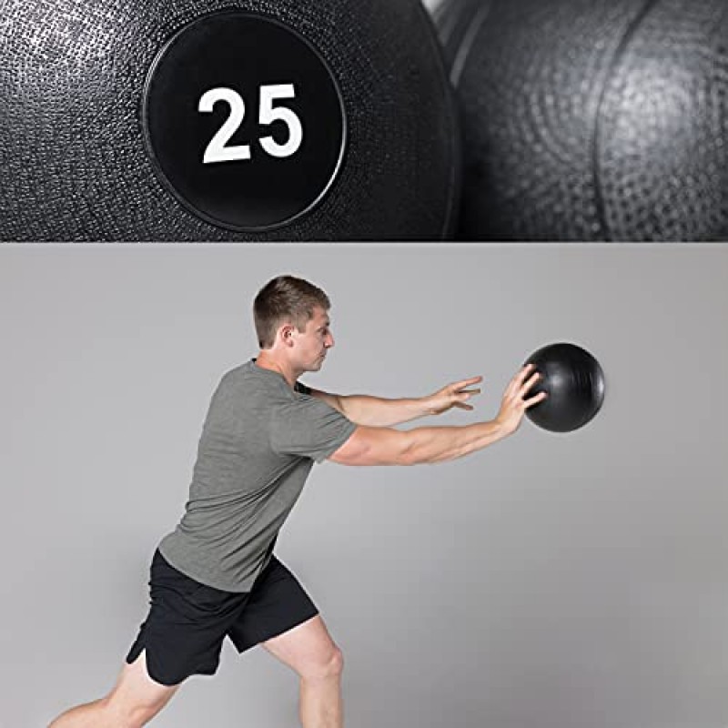 근력 및 컨디셔닝, 슬램 볼 운동 및 심장 강화 운동을 위한 REP FITNESS V2 슬램 볼(5, 10, 15, 20, 25, 30, 35, 40, 45, 50, 60, 70, 100lbs)