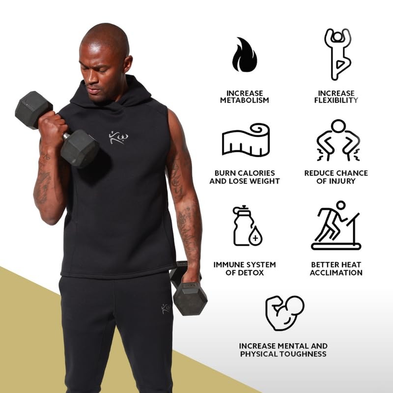Kutting Weight - SweatTech 네오프렌 사우나 후드티 또는 재킷 - 운동 장비 - 열 트레이닝 강화 - 운동 극대화