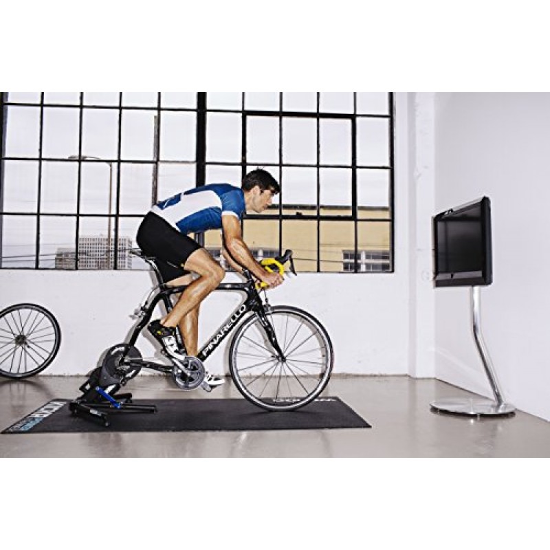 Wahoo KICKR MAT 실내 사이클링 트레이너, 고정식/스핀 바이크, 요가, 크로스 트레이닝용 다목적 소음 차단 운동 바닥 매트