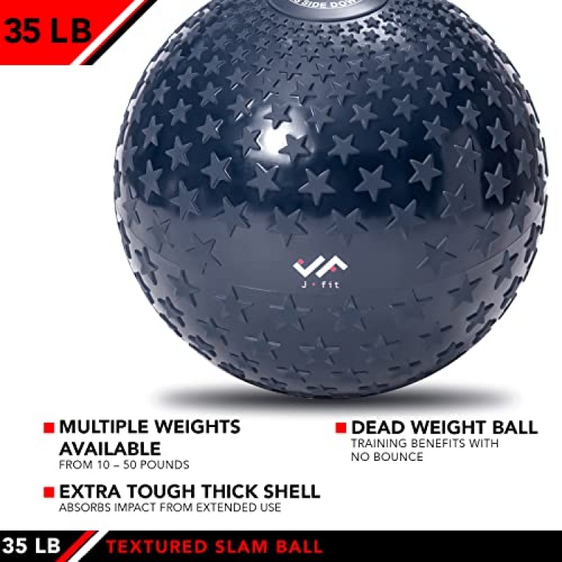 근력 및 컨디셔닝 WOD, 플라이오메트릭 및 코어 트레이닝, 심장 강화 운동을 위한 JFIT 데드 웨이트 슬램 볼