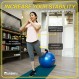 URBNFit 운동 공 + 진동 폼 롤러 번들 - 운동 임신 안정성을 위한 요가 공 - 펌프가 있는 안티버스트 스위스 밸런스 공 - 사무실, 홈 체육관용 피트니스 볼 의자