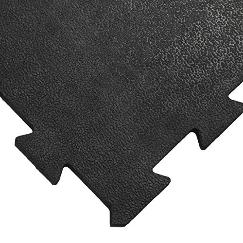 Rubber-Cal Armor Lock 연동 고무 매트(4팩), 검정색, 3/8 x 24 x 24인치, 모델: 03-212-WBK-4