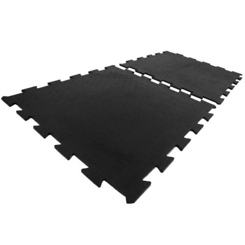Rubber-Cal Armor Lock 연동 고무 매트(4팩), 검정색, 3/8 x 24 x 24인치, 모델: 03-212-WBK-4