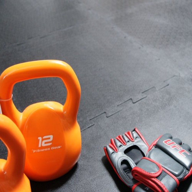 Rubber-Cal Armor Lock 연동 고무 매트(4팩), 검정색, 3/8 x 24 x 24인치, 모델: 03-212-WBK-4