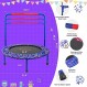 Ragstone Kids Trampoline 36인치, 접이식 번지 리바운더가 있는 어린이를 위한 미니 트램펄린 조절 가능한 난간 및 안전 패딩 커버가 있는 유아용 미니 트램펄린 유아 소년 소녀용 실내 실외 사용