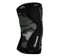 Rehband 7mm 무릎 슬리브 Power Max, 보디 빌딩, 파워 리프팅, 크로스 핏 및 무거운 리프팅을 위한 무릎 지지대 네오프렌, 색상: Camo, 크기: S