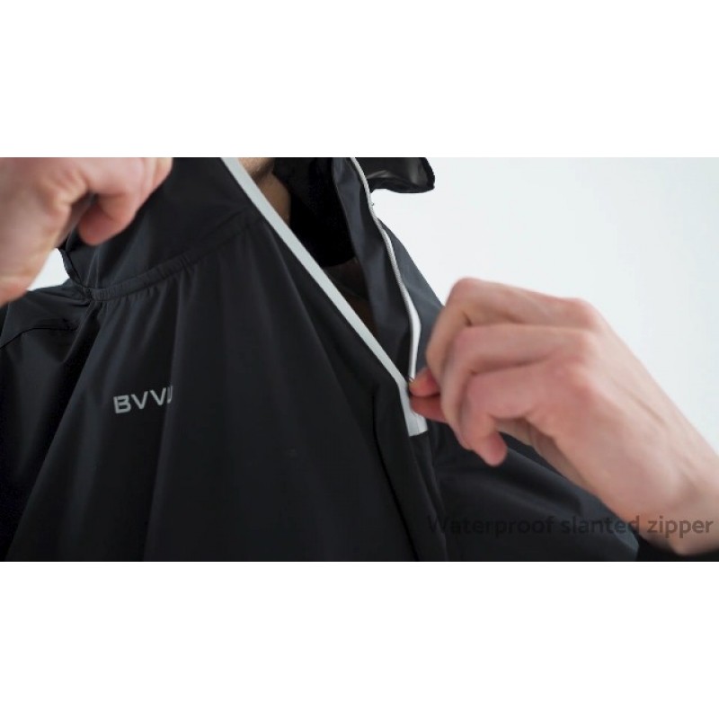 BVVU 사우나 정장 남성 여성 지퍼 땀 사우나 자켓 바지 체육관 운동 땀 정장 후드 슬리밍 훈련 Bodyshaper