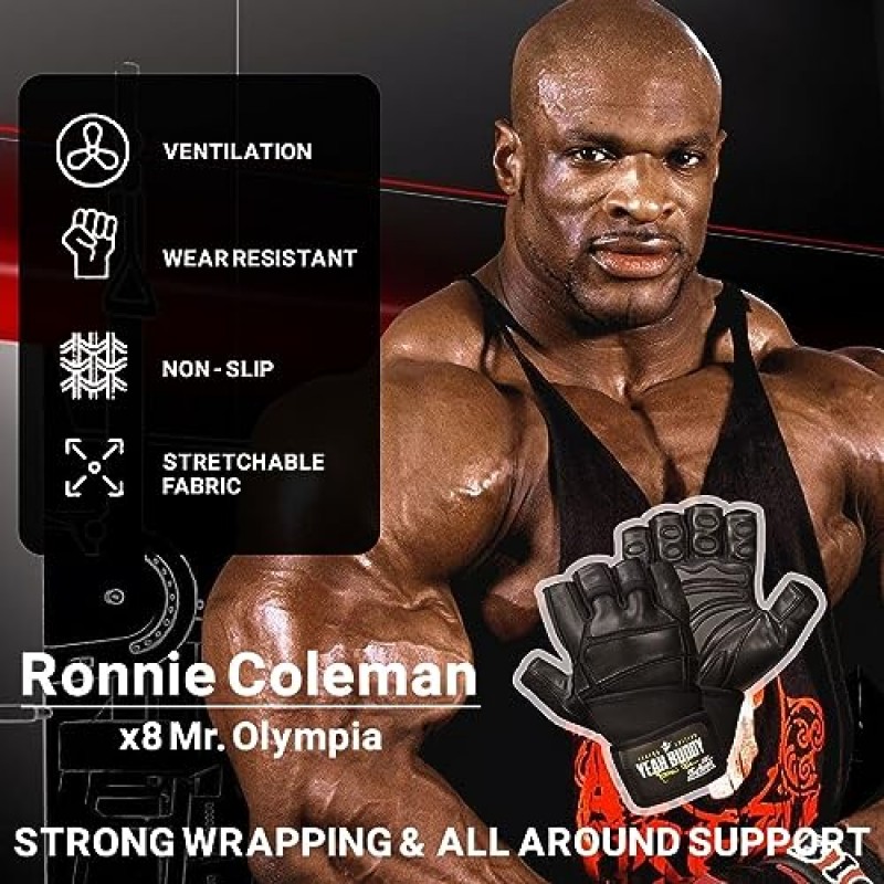 Schiek Ronnie Coleman 시그니처 시리즈 리프팅 장갑 - 역도 그립 장갑