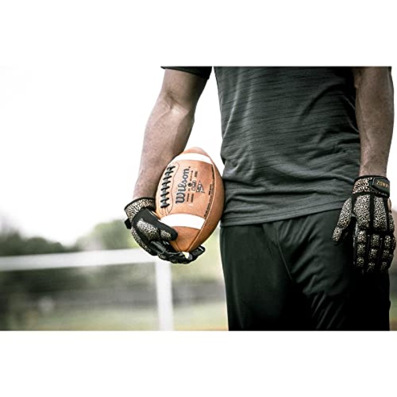 힘과 저항 훈련을 위한 POWERHANDZ 가중 안티그립 축구 장갑 - 민첩성과 팔 힘 향상 - 홈 트레이닝