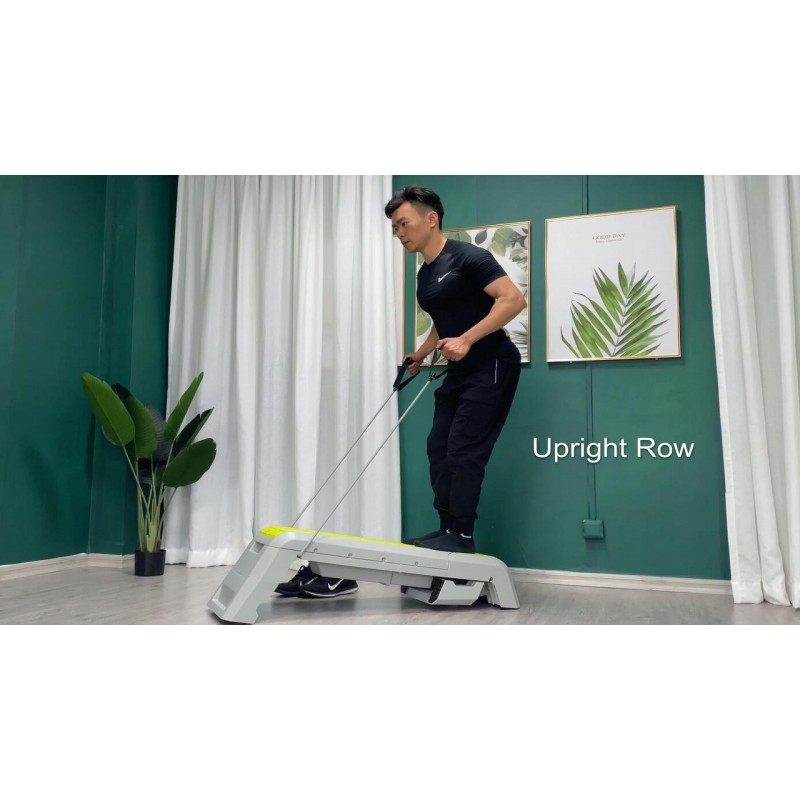 Leikefitness 코드 운동 플랫폼이있는 다기능 에어로빅 데크 조정 가능한 덤벨 벤치 웨이트 벤치 홈 체육관을위한 전문 피트니스 장비