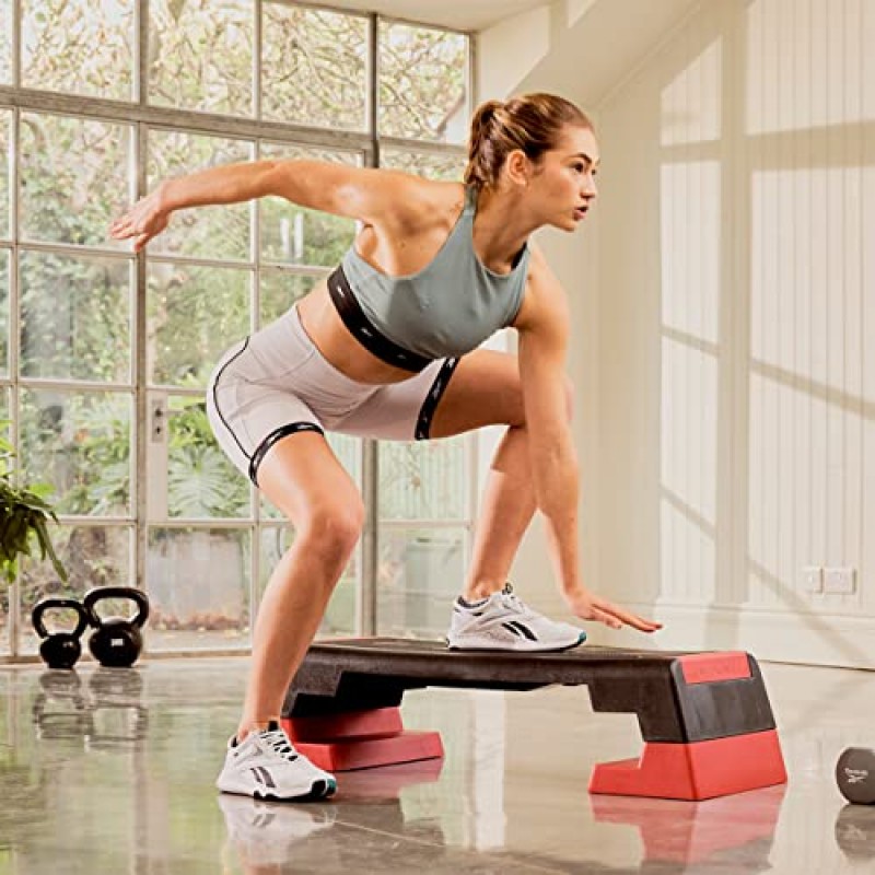 Reebok Fitness 다목적 조절 가능한 에어로빅 및 근력 운동 HIIT, 심장 강화 및 일반 세션용 운동 단계 플랫폼