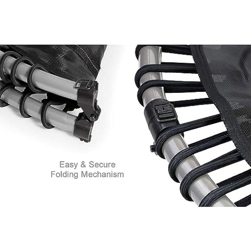 JumpSport 350/350f/370 실내 피트니스 트램펄린, 39인치 | 맞춤형 바운스를 위한 30개의 조정 가능한 번지 | 안전하고 안정적인 팁 없는 아치형 다리 | 60일 평가판 스트리밍 비디오 및 DVD 포함