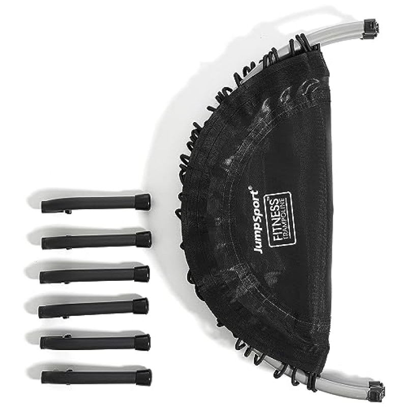 JumpSport 350/350f/370 실내 피트니스 트램펄린, 39인치 | 맞춤형 바운스를 위한 30개의 조정 가능한 번지 | 안전하고 안정적인 팁 없는 아치형 다리 | 60일 평가판 스트리밍 비디오 및 DVD 포함
