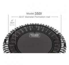 JumpSport 350/350f/370 실내 피트니스 트램펄린, 39인치 | 맞춤형 바운스를 위한 30개의 조정 가능한 번지 | 안전하고 안정적인 팁 없는 아치형 다리 | 60일 평가판 스트리밍 비디오 및 DVD 포함