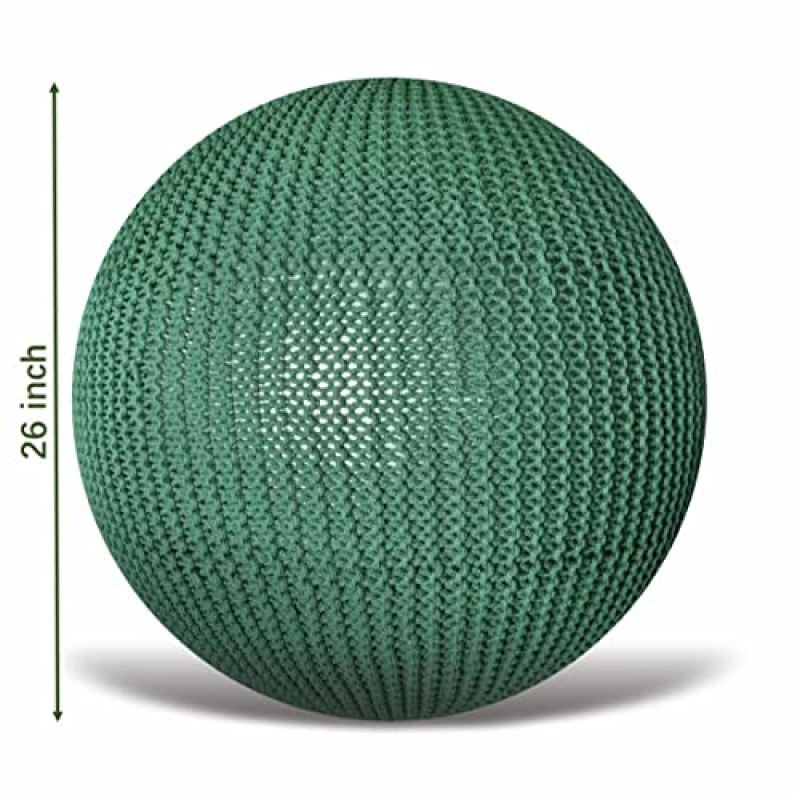 ART 솔방울 요가볼 크로셰 의자 커버, 운동볼 크로셰 커버 - 55cm 및 65cm용 탄생 볼, 안정성 볼, 피트니스 볼, 밸런스 볼, 운동 볼 커버, 사무실 의자용 수제 크로셰 커버