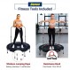 성인용 Shape Fit Core 실내 리바운더 피트니스 트램폴린 휴대용 가방(48인치) 포함 - 보너스 운동 미니 액세서리(로프 없는 줄넘기 및 저항 밴드) 성인 운동용 포함