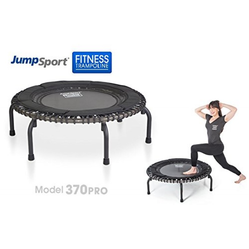JumpSport 370 PRO 헤비듀티 피트니스 트램펄린, 39인치 | 36개의 프리미엄 EnduroLast 4 탄성 코드 | 7가지 설정으로 맞춤형 바운스 | 300파운드 중량 평가 | 60일 무료 스트리밍 평가판