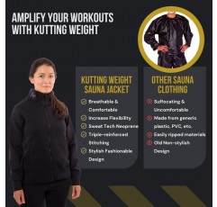 Kutting Weight - SweatTech 네오프렌 사우나 후드티 또는 재킷 - 운동 장비 - 열 트레이닝 강화 - 운동 극대화
