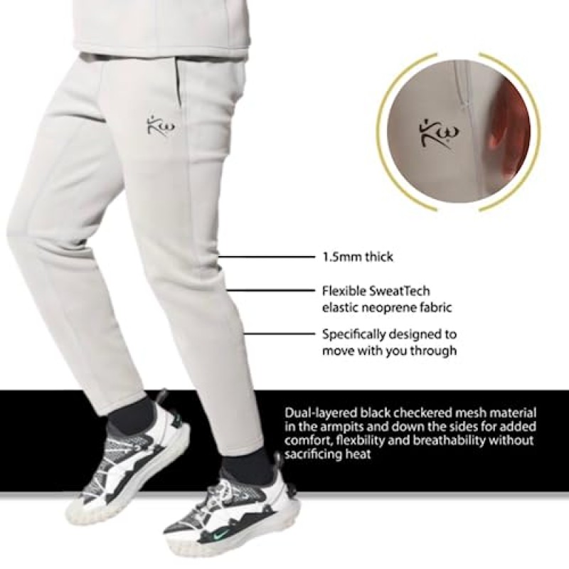 Kutting Weight - SweatTech 네오프렌 사우나 조거 - 운동 트레이닝 조거 - 열 트레이닝 강화 - 운동 극대화