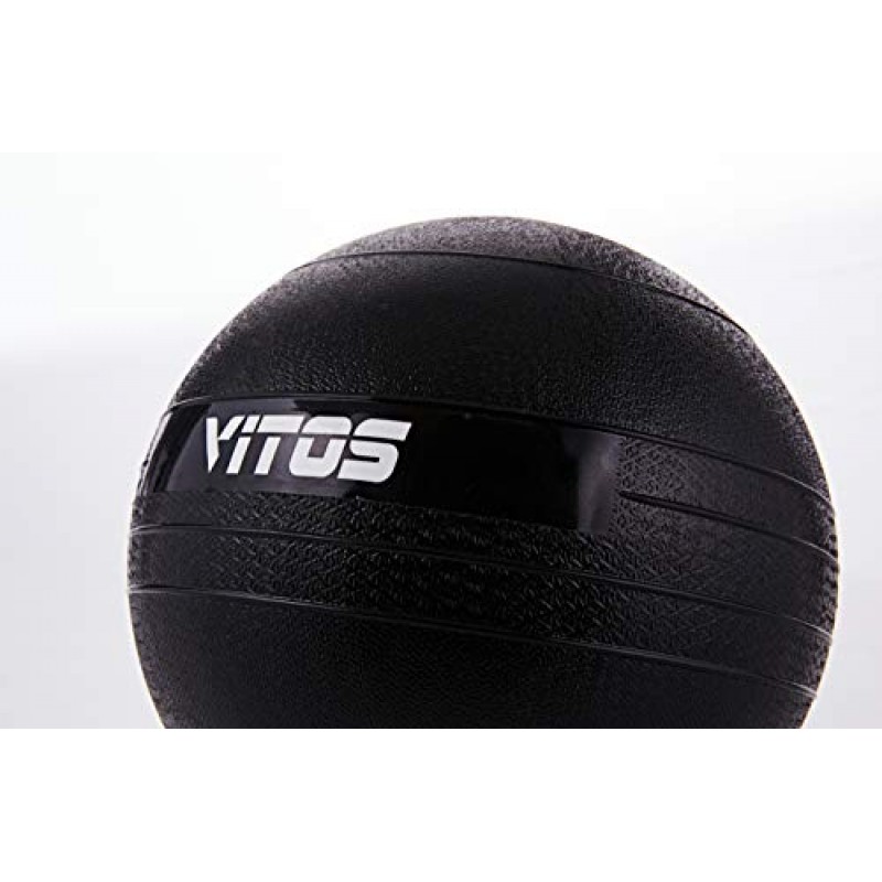 Vitos 피트니스 운동 슬램 메디신 볼 10~100파운드 | 내구성 가중 체육관 액세서리 근력 컨디셔닝 크로스 트레이닝 코어 스쿼트 런지 스파이크 볼 고무 웨이트 운동