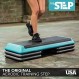 The Step(Made in USA) 오리지널 에어로빅 플랫폼 – 헬스 클럽 크기 – 오리지널 라이저 4개 포함(검은색 라이저가 있는 청록 플랫폼), 단일 사이즈