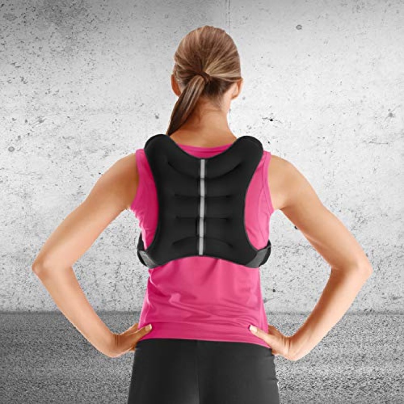 Tone Fitness 8파운드 가중 조끼, 블랙