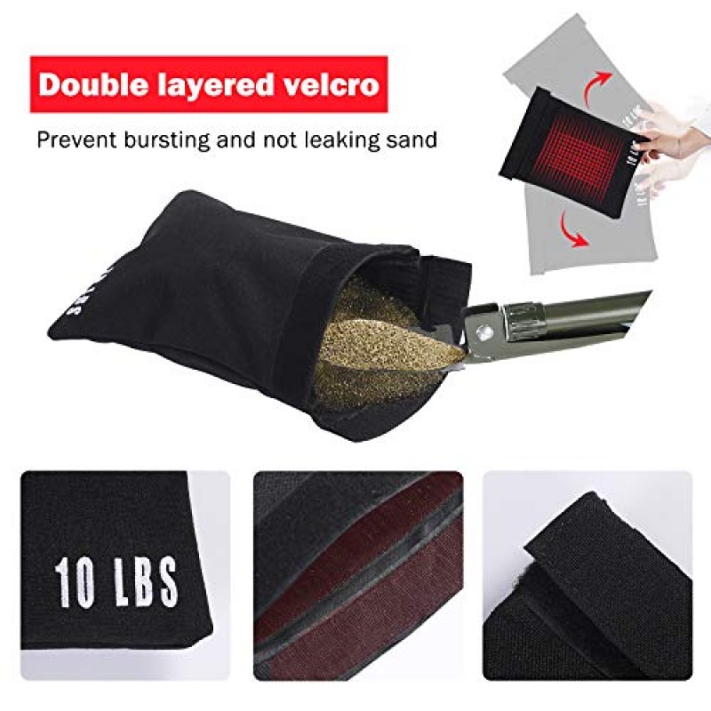 SV SCOOL VALUE 샌드백 운동 가방, 피트니스용 샌드백, 핸들 6개 및 10-60 Lbs 조정 가능한 필러 백이 있는 헤비 듀티 운동, 홈 체육관용 전신 샌드백 훈련