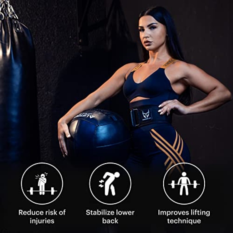 ARMOURS FIT 빠른 잠금 역도 벨트 - 남성 및 여성용 체육관 벨트, 근력 훈련을 위한 100% 나일론으로 제작된 내구성 있는 운동 벨트 - 올림픽 리프팅을 위한 파워리프팅 벨트가 있는 지속적인 피트니스 장비 - 멀티 컬러