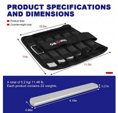 손목 팔 무게, 조절 가능한 손목 무게, 남성 여성을 위한 탈착식 손목 발목 무게, 피트니스, 걷기, 조깅, 운동, 달리기, 1쌍 2팩